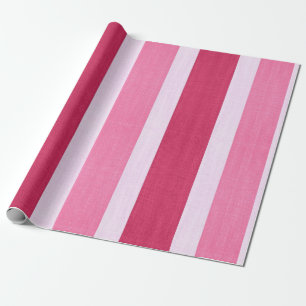 Rote, weiße und rosa Streifen Geschenkpapier