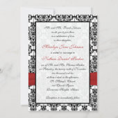 Rote, weiße und schwarze Damaskus II Einladung zur (Rückseite)