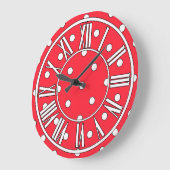 Rote weiße und schwarze Wanduhr (Winkel)