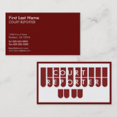 Rote weiße visitenkarte (Vorne/Hinten)