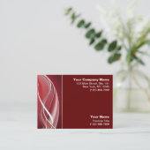 Rote weiße Welle Visitenkarte (Stehend Vorderseite)