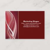 Rote weiße Welle Visitenkarte (Rückseite)