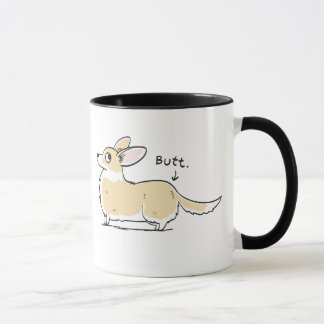 Rote/weiße Wolljackecorgi-Hintern-Tasse Tasse