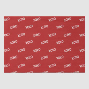 Rote Weiße XOXO Brautparty  Seidenpapier