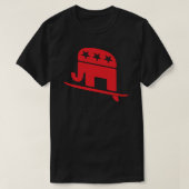 Rote Welle kommt als republikanischer Elefant in d T-Shirt (Design vorne)