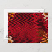Rote Welle Postkarte (Vorne/Hinten)