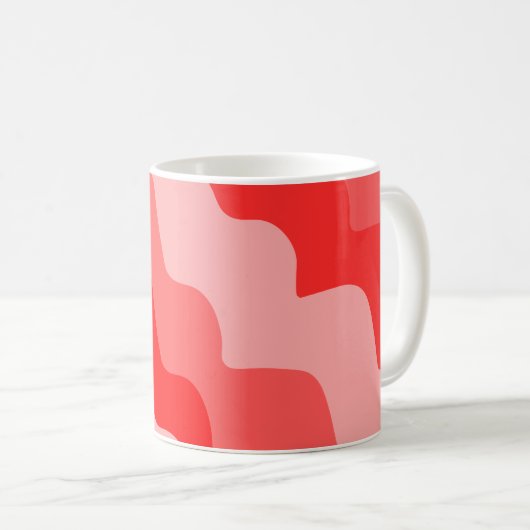 Rote Wellen Kaffeetasse (VorderseiteRechts)