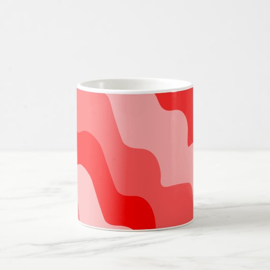 Rote Wellen Kaffeetasse (Mittel)