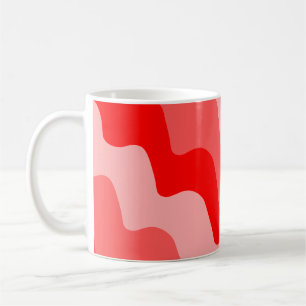 Rote Wellen Kaffeetasse