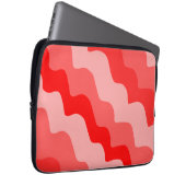 Rote Wellen Laptopschutzhülle (Vorne Rechts)