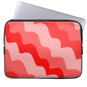 Rote Wellen Laptopschutzhülle (Vorderseite)