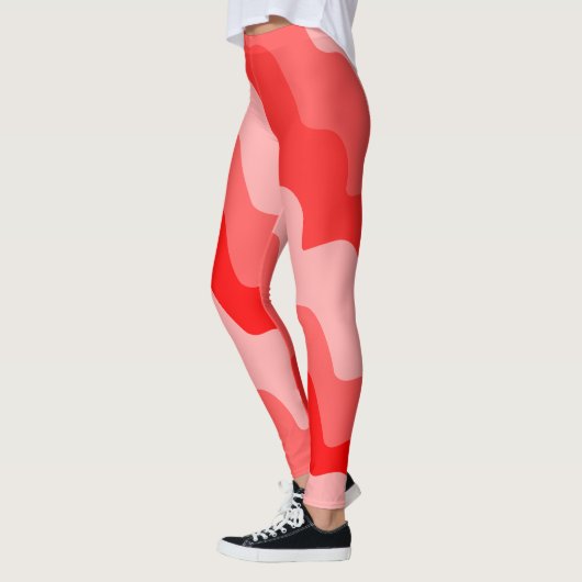 Rote Wellen Leggings (Links)