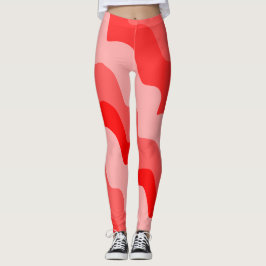 Rote Wellen Leggings