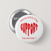 Rote Welt-AIDS-Tag-Nadel Button (Vorne & Hinten)