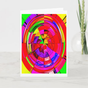 Rote Weltraum-Süßigkeiten Feiertagskarte