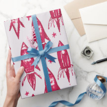 Rote Weltraumraketen