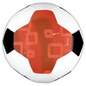 Rote Whimsical Große Geometrische Abstraktion Fußball (Gedreht)