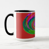 Rote Whirlwind-Entwurfs-Monogramm-Tasse Tasse (Links)