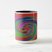 Rote Whirlwind-Entwurfs-Monogramm-Tasse Tasse (Zentrum)