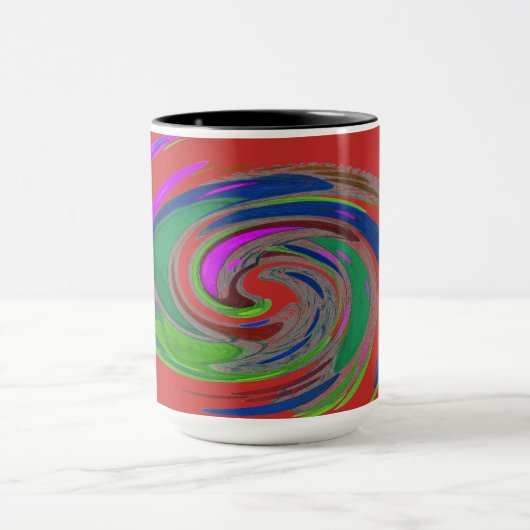 Rote Whirlwind-Entwurfs-Monogramm-Tasse Tasse (Zentrum)