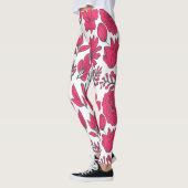 Rote wild lebende Blume Leggings (Links)