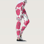 Rote wild lebende Blume Leggings (Rechts)