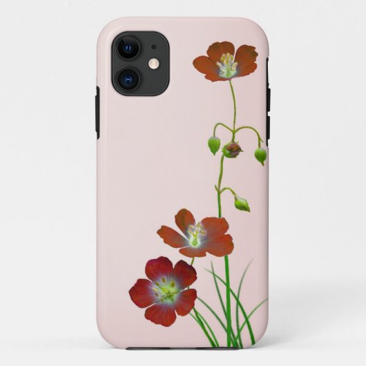 Rote Wildblume Case-Mate iPhone Hülle (Rückseite)