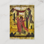 Rote Wildblume Einfache orthodoxe Hochzeitskarte Platzkarte (Rückseite)