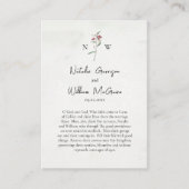 Rote Wildblume Einfache orthodoxe Hochzeitskarte Platzkarte (Vorderseite)