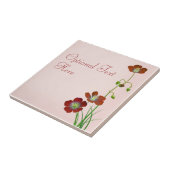 Rote Wildblume Fliese (Seite)