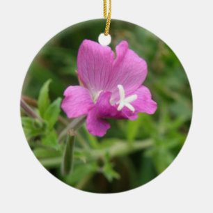 Rote Wildblume Keramik Ornament