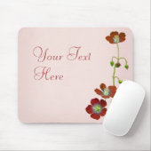 Rote Wildblume Mousepad (Mit Mouse)