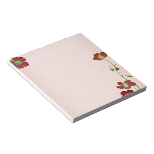Rote Wildblume Notizblock (angewinkelt)