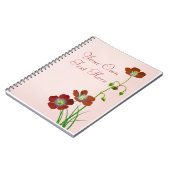 Rote Wildblume Notizblock (Linke Seite)