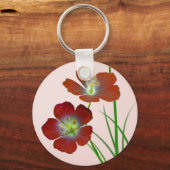 Rote Wildblume Schlüsselanhänger (Vorderseite)