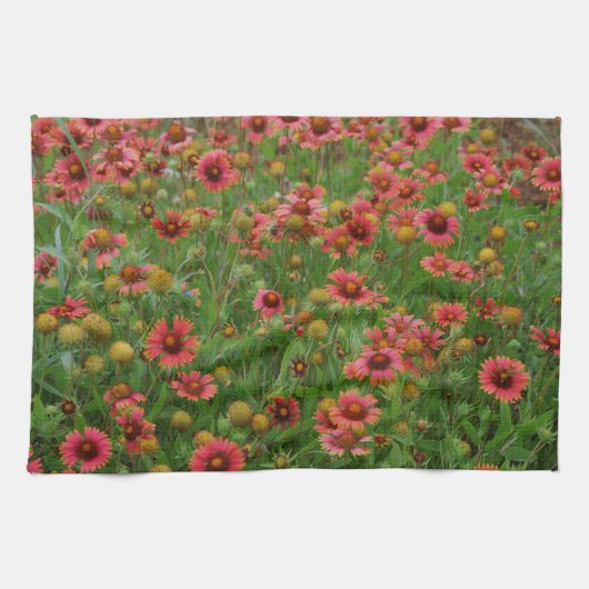 Rote Wildblumen Handtuch Rote Blume (Horizontal)