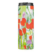 Rote Wildblumen im FeldwasserThermaltumbler Thermosbecher (Rückseite)