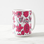 Rote Wildblumen Kaffeetasse (VorderseiteRechts)