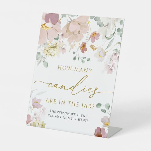 Rote Wildblumen Wie viele Kanonen sind im Jar Sockelschild (Vorderseite)