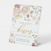 Rote Wildblumen wie viele Küsse im Jar sind Sockelschild (Vorderseite)