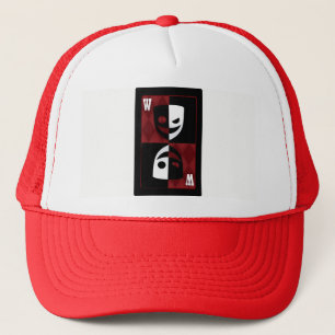 Rote Wildcard-Poker-Diamanten-Trucker-Mütze Truckerkappe