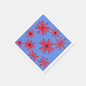 Rote Windmühlen Serviette (Ecke)