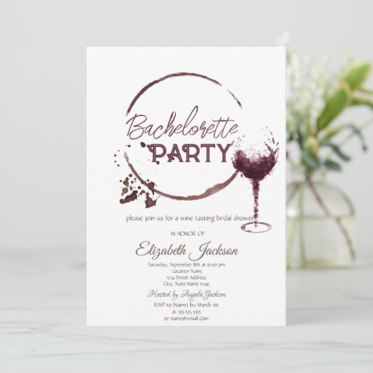 Rote Wine tasting in der Fattoria Moncucchetto Einladung (Stehend Vorderseite)