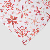 Rote Winter-Aquarell-Schneeflocken Seidenpapier (Ausschnitt)