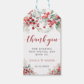 Rote Winterbeeren Weihnachten Vielen Dank für Ihre Geschenkanhänger (Vorderseite)