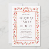 Rote Winterberge Bilderbuchpartei Einladung (Vorderseite)