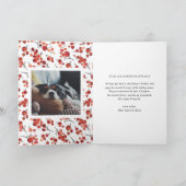 Rote Winterberries Foto Frohe Weihnachten (Innenseite)