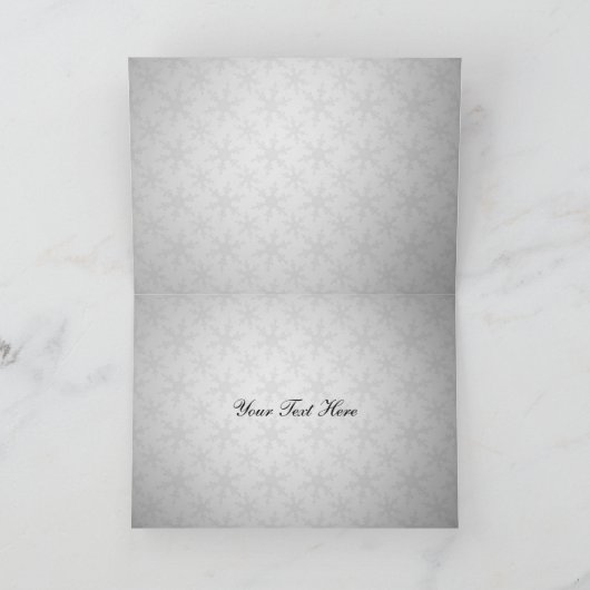 rote Winterhochzeit danken Ihnen Dankeskarte (Innenseite)