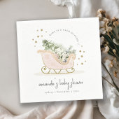 Rote Winterkulisse Die kalte Außendusche Serviette