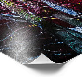 Rote Winternacht Fotodruck (Ecke)